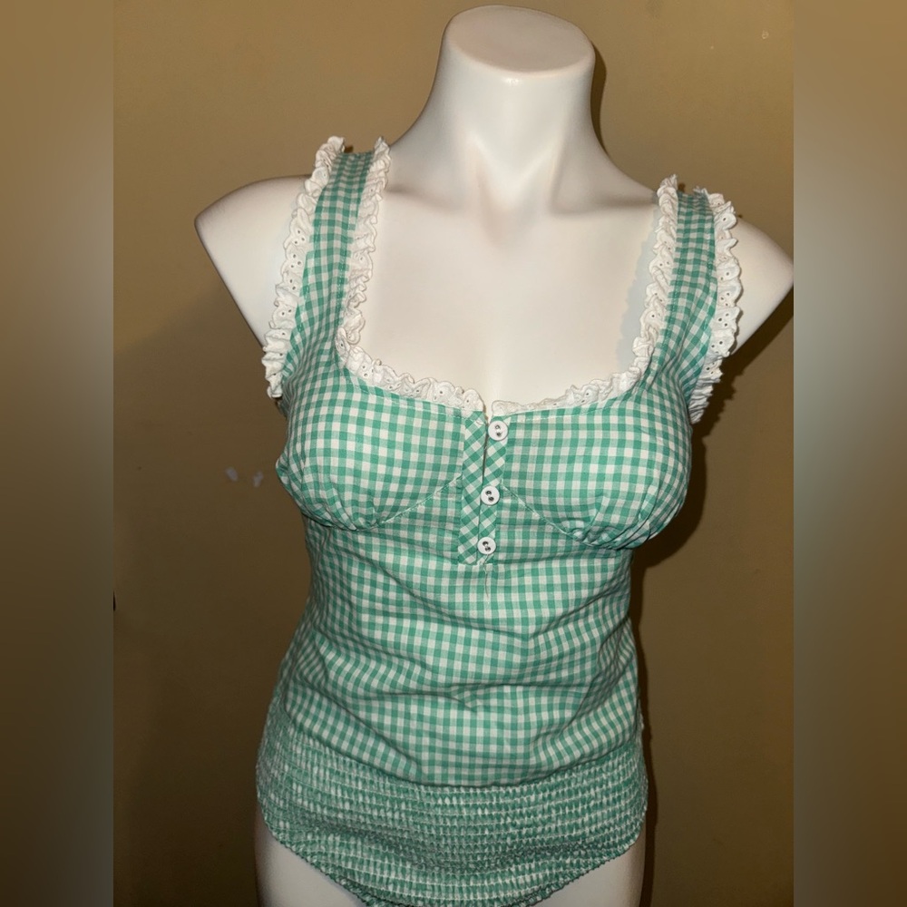 Free People Gingham Bodysuit - Picture 3 of 3
